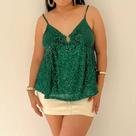 N0336-Blusa Festa Balada Sexy Brilho Decotado Blusinha Luxo Jl810