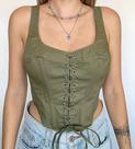N0355-Blusa Top Cropped Festa Balada Cropped Amarração Assimétrico