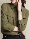 N1030-Camisa Feminina Verde Militar Sarja Parka Importada Pronta N1030-Camisa Feminina Verde Militar Sarja Parka Importada Pronta
