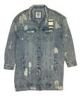 N1065-Casaco Jaqueta Jeans Feminina Destroyed Desfiada Rasgada Ins N1065-Casaco Jaqueta Jeans Feminina Destroyed Desfiada Rasgada Ins