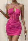 N1293-Vestido Festa Balada Sexy Barbie Espartilho Franzido 21s27