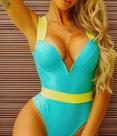 N1422 Maiô Biquíni Bikini Neon Lançamento Retrô Luxo Cavado