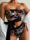 N1424 Bikini Biquíni Estampa Dragão Faixa Hot Pant 5ma3001
