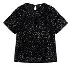 N1446-Blusa Plus Size Preto Paetê Brilho Festa Balada Luxo Carnaval N1446-Blusa Plus Size Preto Paetê Brilho Festa Balada Luxo Carnaval