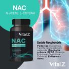 NAC 600mg 60 Cápsulas derivado do aminoácido Lcisteína. - Vital Z