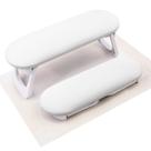 Nail Arm Rest SUBAY em couro PU dobrável para manicure branco