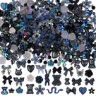 Nail Art Charms Kikonoke, 100 peças, resina 3D, urso, borboleta