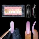 Nail Dual Forms NOVO OVO Curved Square para gel de poliéster x150 Nail Dual Forms NOVO OVO Curved Square para gel de poliéster x150