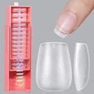 Nail Tips AILLSA Extra Short Coffin Soft Gel, 450 unidades, capa completa