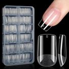 Nail Tips AILLSA Short Square Soft Gel, capa completa, 216 unidades