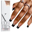 Nail Tips Btartbox Nails XCOATTIPS French Tip Black 150 unidades