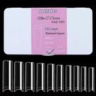 Nail Tips INENK, achatado, sem curva C, XXL, quadrado, 500 unidades