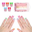 Nail Tips NOVO OVO French Tip Short Duck Press em 240 unidades