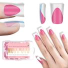 Nail Tips NOVO OVO Short Duck French Tip Press em rosa x240 Nail Tips NOVO OVO Short Duck French Tip Press em rosa x240