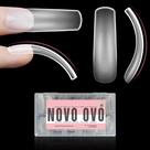 Nail Tips NOVO OVO XXL, capa completa curva, 300 unidades - transparente