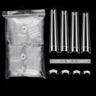 Nail Tips SWETIDY Refill XXL Coffin Coffin Clear Acrylic 600 unidades