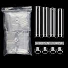 Nail Tips SWETIDY XXL No C Curve Square 600 unidades, refil transparente