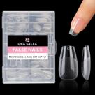 Nail Tips UNA GELLA Short Coffin Soft Gel, capa completa, 12 tamanhos
