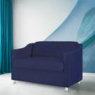Namoradeira Bia Decorativa Reforçada Recepção Clinica Salão Sala De Estar Suede Azul Marinho