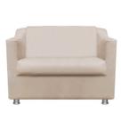 Namoradeira Bia P/ Sala de Estar Consultório Clinica Hospital Recepção Suede Bege - Decor Elity