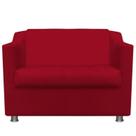 Namoradeira Bia P/ Sala de Estar Consultório Clinica Hospital Recepção Suede Vermelho - Decor Elity