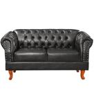 Namoradeira Chesterfield Duque 2 Lugares Via Encanto Preto