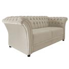 Namoradeira Chesterfield Sofia Suede Bege- Amarena Móveis Namoradeira Chesterfield Sofia Suede Bege- Amarena Móveis