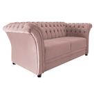 Namoradeira Chesterfield Sofia Suede Rosê - Amarena Móveis Namoradeira Chesterfield Sofia Suede Rosê - Amarena Móveis