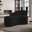 Namoradeira Compacta Decorativa Orgânica Auren 100cm Suede Preto - Desk Design