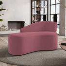 Namoradeira Compacta Decorativa Orgânica Auren 100cm Suede Rosa - Desk Design Namoradeira Compacta Decorativa Orgânica Auren 100cm Suede Rosa - Desk Design