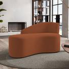 Namoradeira Compacta Decorativa Orgânica Auren 100cm Suede Terracota - Desk Design