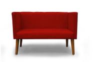 Namoradeira Decorativa Barcelona Suede Vermelho - Casa & Estofados Namoradeira Decorativa Barcelona Suede Vermelho - Casa & Estofados