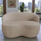 Namoradeira Decorativa Beatriz Orgânica Bouclé Bege