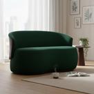 Namoradeira Decorativa Beatriz Orgânica Composê Couro Marrom Veludo Verde Mz Decor Namoradeira Decorativa Beatriz Orgânica Composê Couro Marrom Veludo Verde Mz Decor