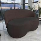 Namoradeira Decorativa Beatriz Orgânica Couro Marrom