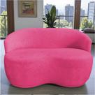 Namoradeira Decorativa Beatriz Orgânica Couro Rosa Pink