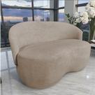 Namoradeira Decorativa Beatriz Orgânica Suede Bege