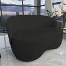 Namoradeira Decorativa Beatriz Orgânica Suede Preto