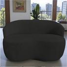 Namoradeira Decorativa Beatriz Orgânica Suede Preto