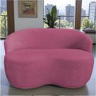 Namoradeira Decorativa Beatriz Orgânica Suede Rosa