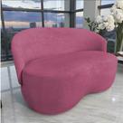 Namoradeira Decorativa Beatriz Orgânica Veludo Rosa