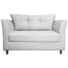 Namoradeira Decorativa Isis Pés Trapézio Suede Branco - DS Estofados
