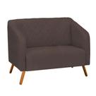 Namoradeira Decorativa Master Pés Madeira Suede Marrom Namoradeira Decorativa Master Pés Madeira Suede Marrom