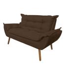 Namoradeira Decorativa Opala Sala de Estar Tecido Veludo Marrom Kimi Design