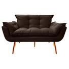 Namoradeira Decorativa Opala Suede Marrom - Twdecora