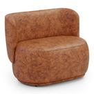Namoradeira Decorativa Orgânica Molly 02 Lugares material sintético Caramelo - Abmaza