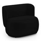 Namoradeira Decorativa Orgânica Molly 02 Lugares material sintético Preto - Abmaza
