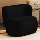 Namoradeira Decorativa Orgânica Molly 02 Lugares material sintético Preto - Desk Design