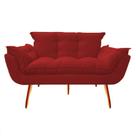 Namoradeira Decorativa para Sala de Estar Quarto Recepção Clinica Opala Jm interiores Cor: Suede Vermelha