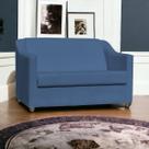 Namoradeira Decorativa Para Sala Mila Suede Cores Pé de Plástico Cromado